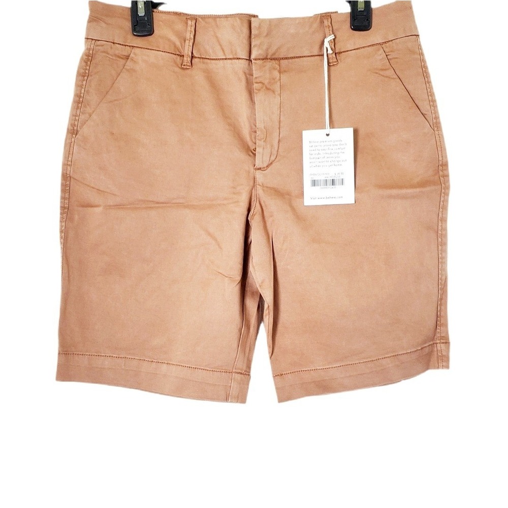 Bohme‎ NWT Mauve Rose Cotton Chino Bermuda Shorts Size 30 Women's Terracotta